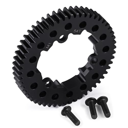 Steel 54T Main Spur Gear M1 for Tra-xxas X-MAXX XRT E-REVO 2.0 New | MAXX XO-1 6S 8S Maxx 4S 1/5 1/6 1/7 1/10 RC Car Upgrade - size: 54T
