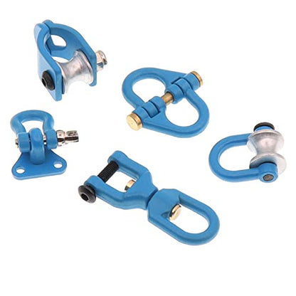 Metal Tow Hook Recovery Shackle Winch Pulley Ring Buckle Rescue Hook Horseshoe Buckle Compatible with 1/10 AXIAL SCX10 Wraith Capra TRX4 TRX6 D90 Redcat MST RC Car(Blue) - color: Blue