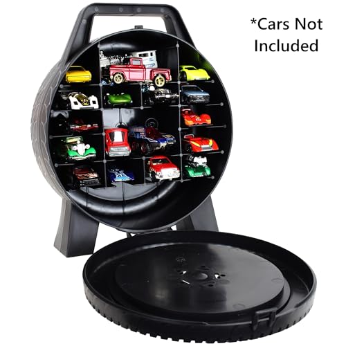 Tara Toys Hot Wheels 30 Car Case, 1:64 Scale Die-Cast Toy Vehicle Organizer | Wheel-Shaped Storage Case with Handle, Durable Plastic Play-Display, Officially Licensed Amazon Exclusive Collection Box - style: Special Edition 30 Car case