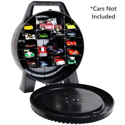 Tara Toys Hot Wheels 30 Car Case, 1:64 Scale Die-Cast Toy Vehicle Organizer | Wheel-Shaped Storage Case with Handle, Durable Plastic Play-Display, Officially Licensed Amazon Exclusive Collection Box - style: Special Edition 30 Car case