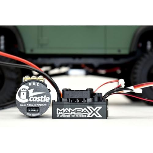 Castle Creations Mamba X, SENSORED, 25.2V WP ESC and 1406-2280KVCOMBO, Black