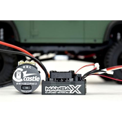 Castle Creations Mamba X, SENSORED, 25.2V WP ESC and 1406-2280KVCOMBO, Black