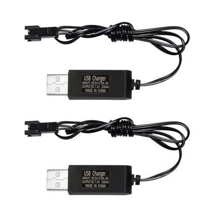 7.2V USB Charger with SM-2P Plug Battery Charging Cable for 7.2V NICD/NIMH Battery RC Truck RC Excavator RC Cars