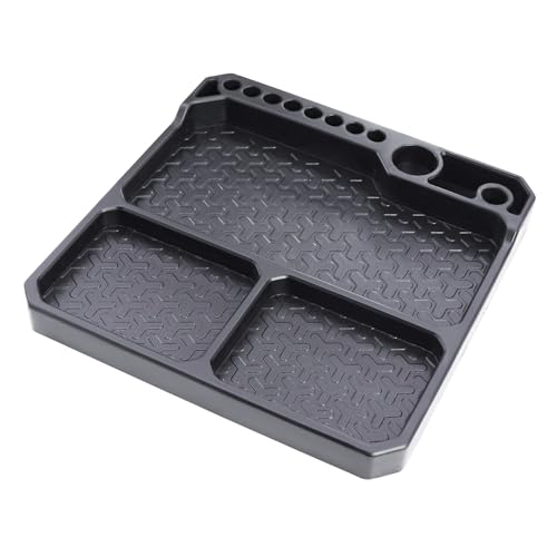 RC Silicone Screw Tray with Magnetic Pad - High-Temperature Resistant Storage Box, Suitable for 1/10, 1/18, 1/24 RC Cars, Boats, Airplanes, Tools, and Parts