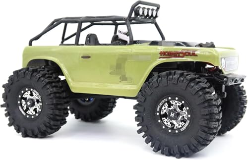 Soft Sticky 64 * 25mm 1.0 Mud Slingers tires & Heavy 1.0 Beadlock Wheels rims For RC Crawler 1/24 AX24 SCX24 FCX24 1/18 TRX4M Upgrades - color: Black