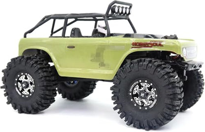 Soft Sticky 64 * 25mm 1.0 Mud Slingers tires & Heavy 1.0 Beadlock Wheels rims For RC Crawler 1/24 AX24 SCX24 FCX24 1/18 TRX4M Upgrades - color: Black