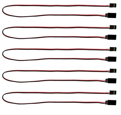 Futaba Style 18" / 450mm Servo Extension - 5 Pack #1017
