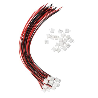 20Pairs JST-XH 2.54mm 2Pin Header Connector Kit with Male and Female Connectors Adapter 200mm 26AWG Flat Wire Cable Compatible with JST XH Plug Adapter (2P) - color: 2P