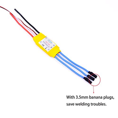 YoungRC A2212 1000KV Brushless Motor+ 30A ESC Electric Speed Controller with Gold Bullet Banana Plugs for RC Multicopter Quadcopter | With Gold Bullet Banana Plugs For RC Multicopter Quadcopter