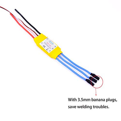 YoungRC A2212 1000KV Brushless Motor+ 30A ESC Electric Speed Controller with Gold Bullet Banana Plugs for RC Multicopter Quadcopter | With Gold Bullet Banana Plugs For RC Multicopter Quadcopter