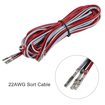 RC Servo Connector Kits Male Female Servo Plug Crimp Pin Cable Kit Model Receiver Battery ESC Connection for JST SYP Futaba Servo Wires RC Tool Set - color: Red