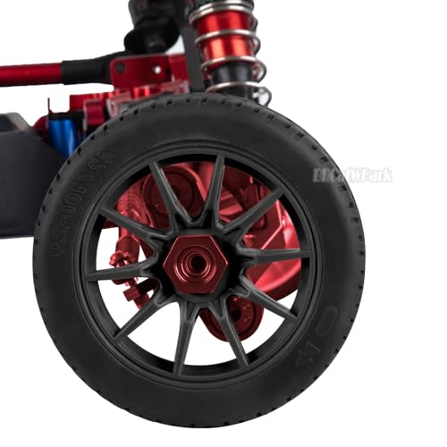 RC Highway Tires Wheel for 1/8 Typhon 6s BLX,1/7 Infraction 6S BLX/Limitless,RC Drift Off Road Buggy Rally Truck Wheels and Tires,4PCS RC High Speed Wheel Highway Rubber Tires,Black - color: Black - (4pcs High Speed Wheel)