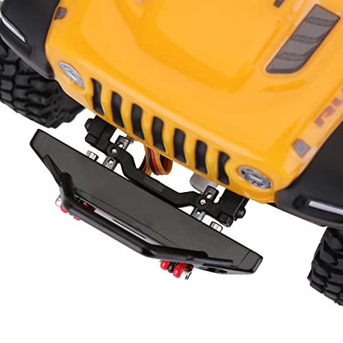 INJORA Metal Front Bumper with Lights for 1/24 SCX24 Wrangler Gladiator（B） - color: Bumper B