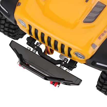 INJORA Metal Front Bumper with Lights for 1/24 SCX24 Wrangler Gladiator（B） - color: Bumper B