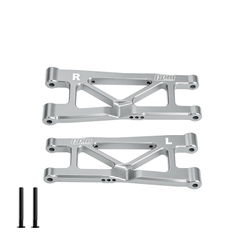 GPM 7075-T6 Alloy Rear Lower Suspension ARMSFor 1/16 Mini Kraton 3S Dsc 4X4 RTR Brushless Speed Truck-Ara2508S (Silver) - color: Silver