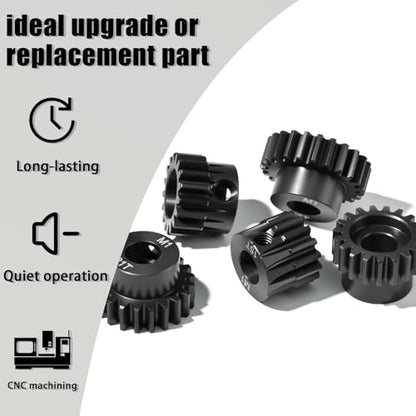 M1 8mm Steel Pinion Gear Set 15T 17T 19T 21T 23T with Laser-Engraved Tooth Count for 1/5 X-Maxx Rc Model Car Buggy Truck Replacement Mod 1 Gear Compatible with Brushed & Brushless Motors 5 Pcs - size: M1-8-15T-17T-19T-21T-23T