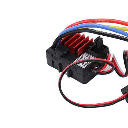 RC 25A Brushed ESC, Waterproof Integrated Design with Multiple Protection Functions and Durable Material, for 1/18 1/24 RC Car Electric RVs Truck Climbing Car Tank
