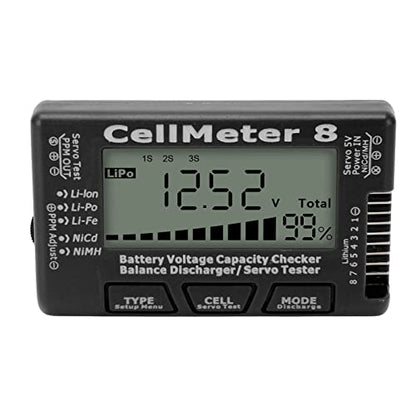 LiPo Charger RC Charger Lipo Battery Balance Charger RC Car Battery Charger Discharger 2-8S for Li Po Li Ion Li Fe Smart Battery Balance Discharger Servo Tester (Black) - color: Black