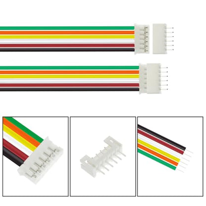 80Pcs Jst 2.0 Ph 6 Pin Connector Plug,Include 40pcs Mini 6 Pin Jst Ph2.0 Connector Plug Female with 150mm Cable Wire & 40pcs Male Micro Jst Ph2.0mm 6 Pin Connector Kit - size: Jst-2.0-Ph-6Pin-40pcs