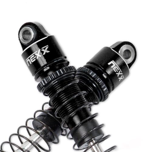 Nexx Racing Oil Shocks (4pcs) for 1/18 RC Crawler Ascent18 - Remote Control Car, RC Cars, RC Crawler Redcat 1/18 4WD Nexx Racing Upgrade Parts (HELIDIRECT) (Black - 59mm) - color: Black - 59mm