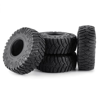 4PCS/Set 1.9" Aluminium Beadlock Wheel Tire Set with Foam Insert for 1/10th AXIAL SCX10 TRX4 Gen8 SCX10-II AXI90046,SCX10-III,D90 RC Crawler Truck Car Upgrade (Blue) - color: Blue