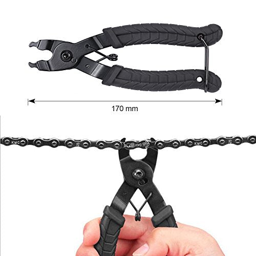 Oumers Bike Master Link Plier Tool, 2 in 1 Bicycle Chain Quick Link Opener-Closer Remover Compatible with All Speed Chain Repair - color: Black