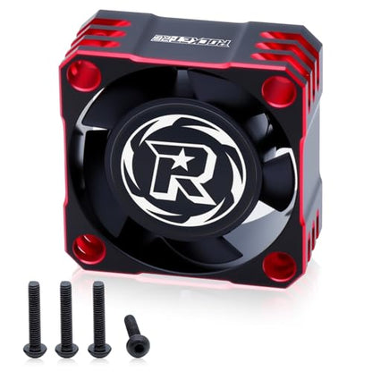 Surpass Hobby 25mm RC Cooling Fan 32000RPM RC Car Fan for 1/10, 1/8, 1/12 Scale RC Car Turbo ESC (Black Red) - color: Black Red