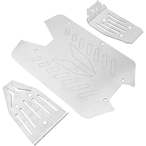 ShareGoo Stainless Steel RC Skid Plate,RC Chassis Armor Guard Plate Upgrade Parts Compatible with Arrma 1/10 Vorteks 4x4 Big Rock 3S RC Car