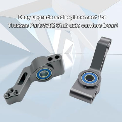 OGRC Caster Block Steering Blocks, Stub Axle Carriers for 1/10 Slash 2WD | Aluminum Front Caster Block&Steering Blocks and Rear Stub Axle Carriers for 1/10 Traxxas slash 2WD #3632 3736 3752 (Titanium) - color: Titanium