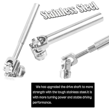 Drive Shaft 85-122MM &115-176MM Upgrades Part for 1/10 Axia 1 SCX10 SCX10 II 90046 SCX10 III AXI03007 TRX4 D90 RC Crawler,Universal Driveshaft,Steel Full Metal Axles,2PCS,Silver - style: silver/85-122mm&115-176mm