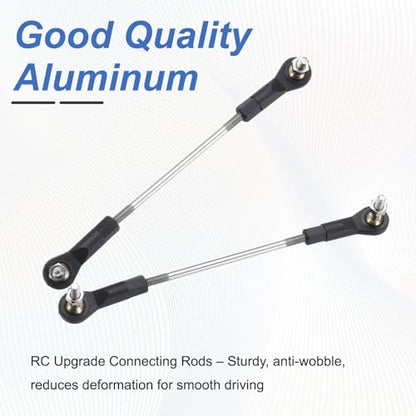 MECCANIXITY 4Pcs Adjustable Turnbuckles Camber Link, 94-104mm Turnbuckle Rod Steering Servo Linkage with M3 Ball Head Rod Ends for RC Car Replace Parts - size: 94-104mm
