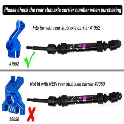 Drive Shaft Axles Upgrades Part for 1/10 Slash VXL 4X4 4WD Rustler VXL 4X4 4WD Stampede VXL 4X4 4WD,RC Steel #45 Front & Rear 4Pcs Driveshafts CVD w/Hex Hops Up,Colorful(Pink Blue Tone) - color: Colorful(pink Blue Tone) - (Axles)