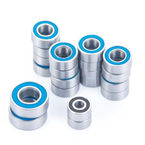 Sealed Bearing Compatible with Axial SCX24 for 90081 AXI00001 AXI00002 AXI00004 AXI00005 AXI00006 1/24 RC Crawler Car 20PCS Steel Ball Bearing Set