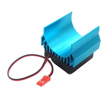 RC Motor Heat Sink Heatsink with 5V Cooling Fan,550 540 Size Electric Engine Heatsink Compatible with Traxxas Tamiya HSP HPI Wltoys Himoto RC 1/10 Car Truck