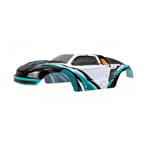 Drfeify 1/16 RC Car Replacement Body Shell, DIY Upgrade with Bold Graffiti Pattern and Aerodynamic Design for SCY16101 SCY16102 High Speed RC Trucks (Green) - color: Green