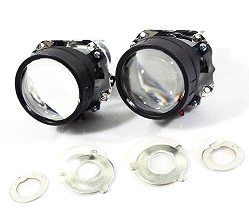 iJDMTOY Mini 2.5-Inch H1 Bi-Xenon Projector Lens Compatible With Car Lighting Retrofit, Custom DIY Job For Off-Road Use Or Show Purpose