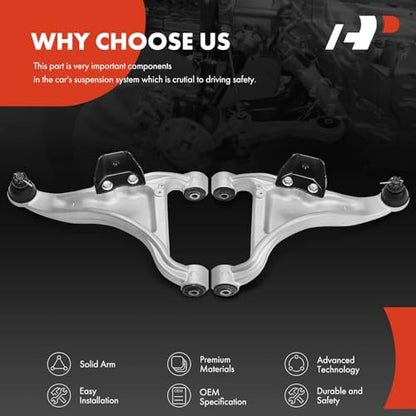 A-Premium 2 x Rear Upper Control Arm, with Ball Joint and Bushing, Compatible with Nissan Murano 2009 2010 2011 2012 2013 2014 | Compatible with Nissan Murano 2009 2010 2011 2012 2013 2014, Pack of 2, Fix Clunking Noise - style: Rear Driver and Passenger