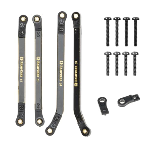 High Clearance 4 Links Set for SCX24 Deadbolt, Brass Links Set, ONLY Rear, 4Pcs, Black - size: Deadbolt Rear