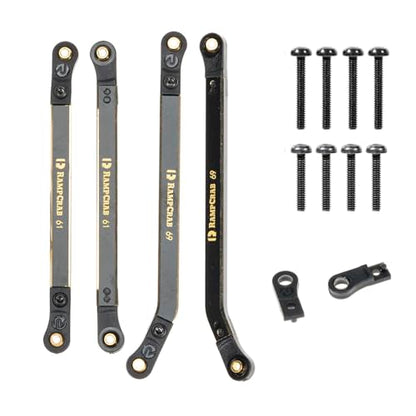 High Clearance 4 Links Set for SCX24 Deadbolt, Brass Links Set, ONLY Rear, 4Pcs, Black - size: Deadbolt Rear