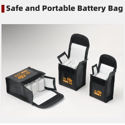 Lipo Battery Bag for DJI Flip Battery - for 1 Batteries | Lipo Storage Case for DJI Flip Batteries, Fireproof Explosion-Proof, Only Case - size: Small (for 1pcs batteries)