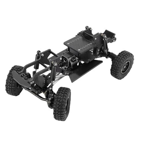 Asixxsix RC Crawler Chassis Frame Kit, Lightweight Strong Modular Design RC Upgrade Parts, Composite Material Chassis Frame Kit with Easy Installation for Ascent 18 1/18 Crawler (Black) - color: Black