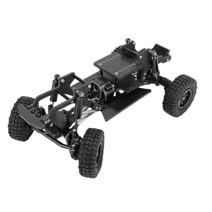Asixxsix RC Crawler Chassis Frame Kit, Lightweight Strong Modular Design RC Upgrade Parts, Composite Material Chassis Frame Kit with Easy Installation for Ascent 18 1/18 Crawler (Black) - color: Black