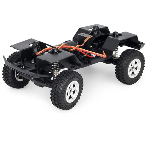 AMK TRX4M Nylon Chassis Frame with 2-Speed Gearbox, 155mm Wheelbase, Assembled 1/18 RC Crawler Chassis for TRX4M Bronco Defender JJRC C8809 C8801 Upgrade Parts