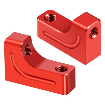 4PCS RC Aluminum Alloy Servo Mounts 1/10th RC Crawler Car CNC Machined Aluminum Servo Mount for SCX10 90047 Wrangler 1/10 RC Crawler Car Upgrades (Red) - color: Red