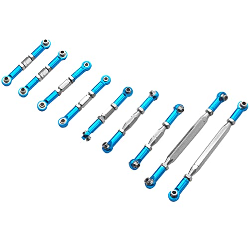 ShareGoo 9Pcs Metal Pull Rod Steering Servo Link Linkages Swing Arm Tie Rod Upper Suspension Ends Compatible with Wltoys 12428-ABC 12429 12423-ABC FY-01 FY-02 FY-03 FY-04 FY-05 FY-07 1/12 RC Car