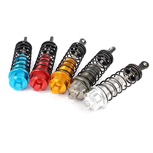 Replacement Part For Oil Adjustable Style 122mm Long Aluminum Shock Absorber Damper For Rc Car 1/8 Buggy Truck Hop-Up Parts - (Color: Red) - color: Red