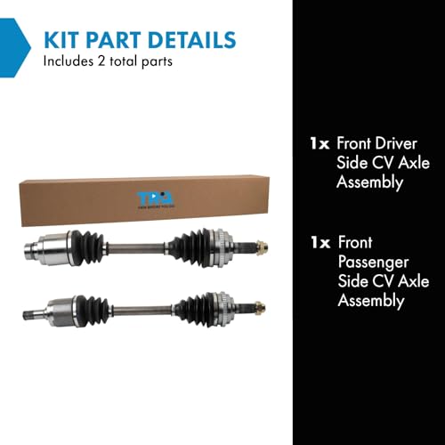 TRQ Front Driver and Passenger Side CV Axle Assembly Set 2 Piece Compatible with 2003-2005 Honda Civic Hybrid - style: CSA33730