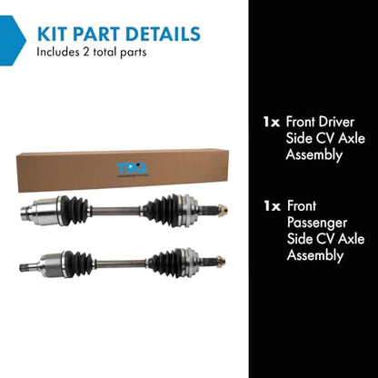 TRQ Front Driver and Passenger Side CV Axle Assembly Set 2 Piece Compatible with 2003-2005 Honda Civic Hybrid - style: CSA33730