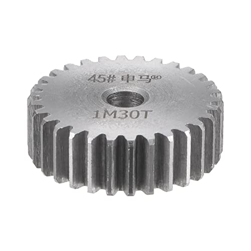 HARFINGTON Straight Spur Gear 6mm Bore 30T Mod-1 Hardened 45# Steel Spur Diff Differential Motor Gear RC Car Replacement Parts - style: 30T