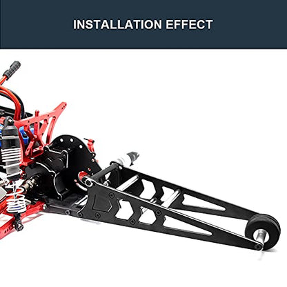 OGRC Aluminum Wheelie Bar Kit Tail Wheel Head Up for Traxxas Slash Rustler Bandit 2WD 1/10 RC Car | Aluminim Wheelie Bar kit Adjustable Tail Wheel Head Up Wheel Assembly Upgrade Parts
